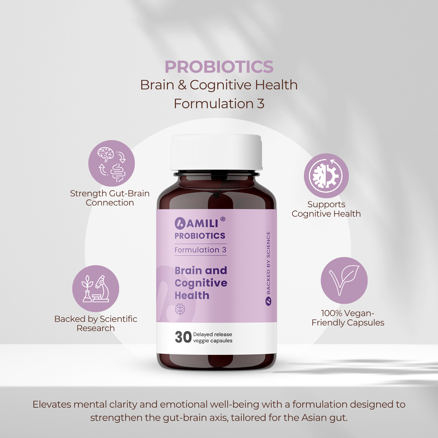 Brain & Cognitive Health Formulation 3 | AMILI Probiotics